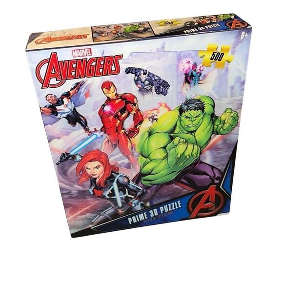 NIB Marvel Avengers Prime 3 D 500 Piece Puzzle 24" X 18". 6 + - Picture 4 of 6
